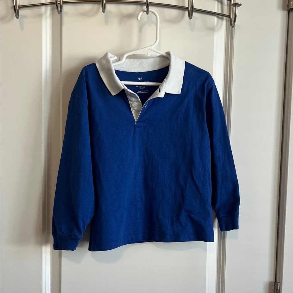 H&M Blue and White Kids Polo Shirt